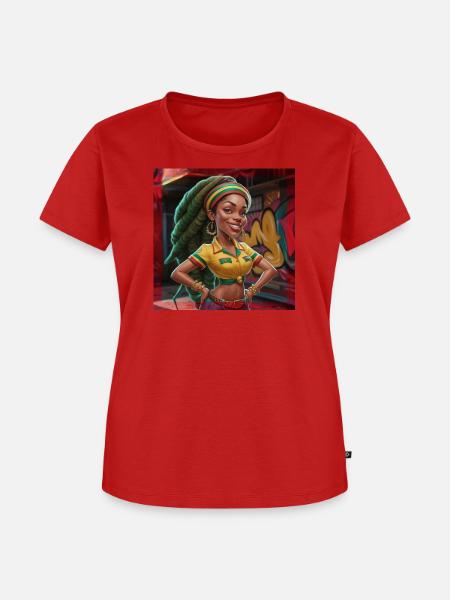 Hübsches Mädchen' - Frauen Premium Bio T-Shirt - Rot