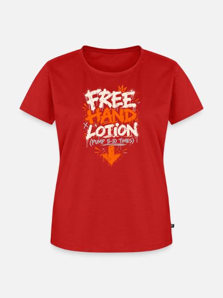 Freie Hand Graffiti Schrift - Frauen Premium Bio T-Shirt - Rot