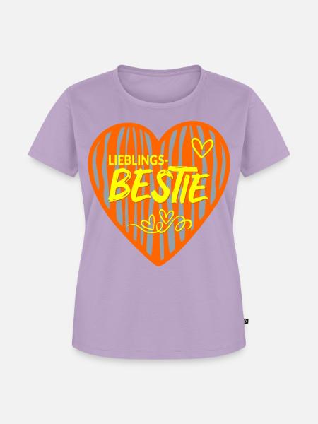 Lieblingsfreundin Bestie Freundin - Frauen Premium Bio T-Shirt - Lavendel