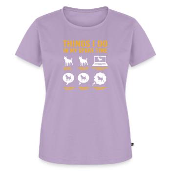 Frengle Hund - Frauen Premium Bio T-Shirt - Lavendel - Vorne - AI Model Female 172 dark (172cm)