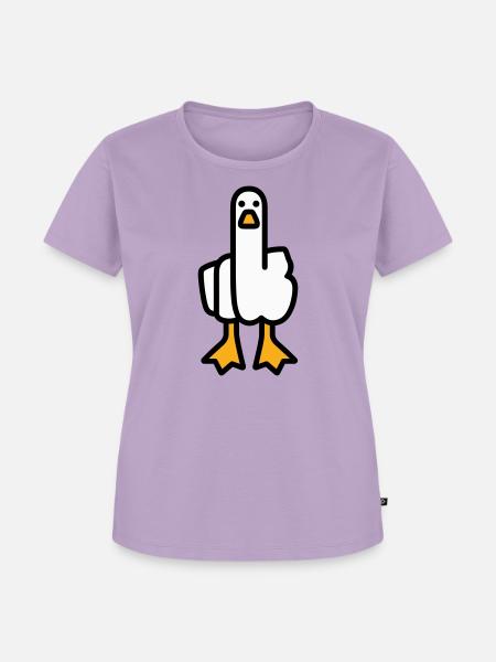 Statement Gans - Frauen Premium Bio T-Shirt - Lavendel