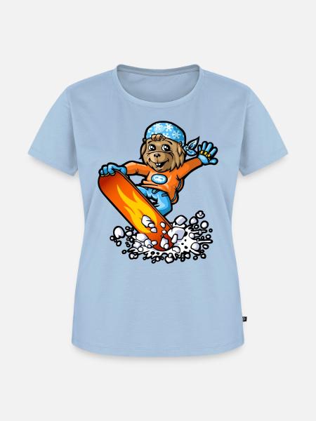 Murmeltier Schnee 02 - Frauen Premium Bio T-Shirt - Hellblau