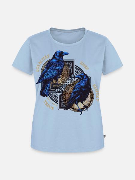 Loyalitat Ehre Treue Respekt - Frauen Premium Bio T-Shirt - Hellblau