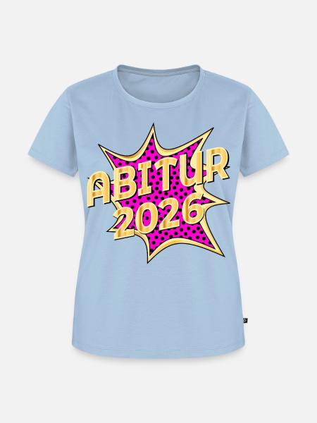 Abi Popart Abitur 2026 - Frauen Premium Bio T-Shirt - Hellblau