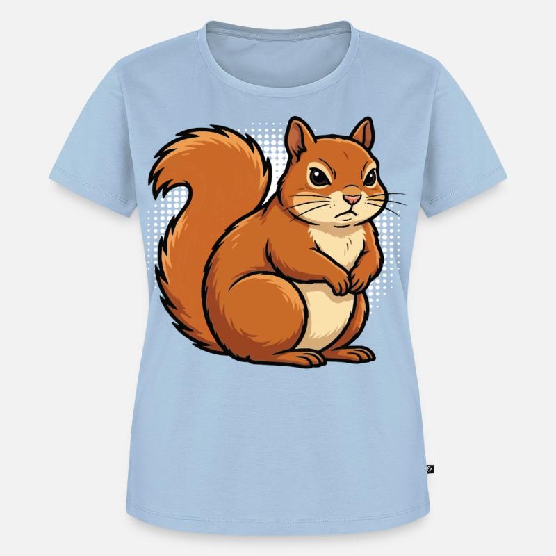 Eichhörnchen Eichhorn Eichhörnchenliebhaber Nager - Frauen Premium Bio T-Shirt - Hellblau