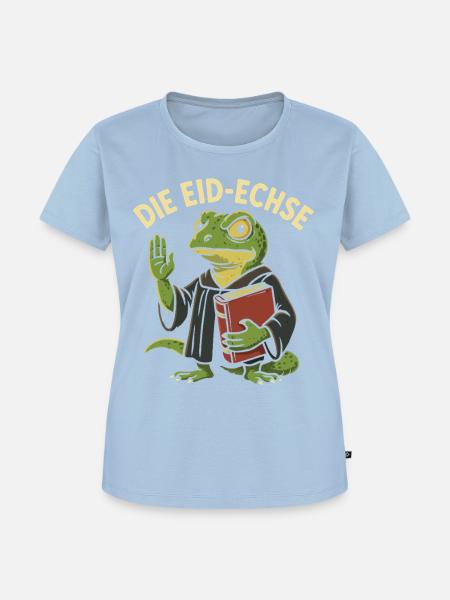 Die Eid-Echse als lustiger Justiz-Gag - Frauen Premium Bio T-Shirt - Hellblau