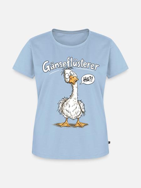 Gänseflüsterer – Lustige Gans Spruch Tierhumor - Frauen Premium Bio T-Shirt - Hellblau