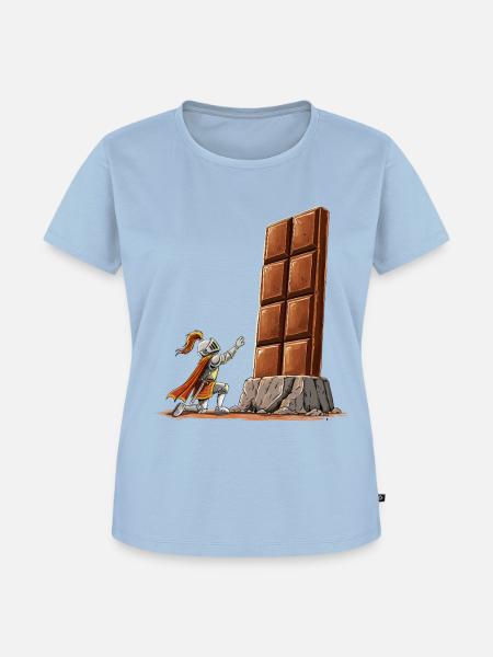 Epische Schokolade Mittelalter Ritter Fantasy - Frauen Premium Bio T-Shirt - Hellblau