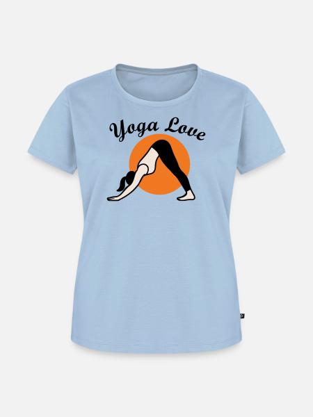 Yoga  - Frauen Premium Bio T-Shirt - Hellblau