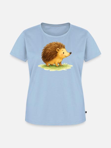 Igel Comic - Frauen Premium Bio T-Shirt - Hellblau