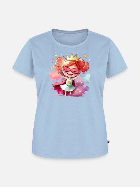 Superheldin Prinzessin - Mutiges Mädchen - Frauen Premium Bio T-Shirt - Hellblau