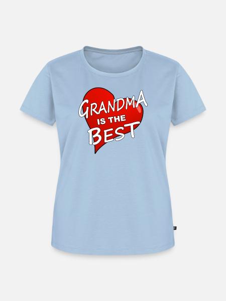GRANDMA IS THE BEST - Frauen Premium Bio T-Shirt - Hellblau