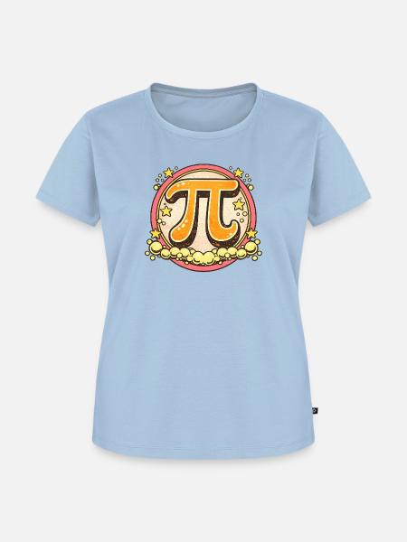 Pi Pop Retro-Abzeichen - Frauen Premium Bio T-Shirt - Hellblau