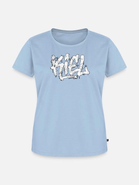 Kiel Graffiti Oldschool Hip Hop - Frauen Premium Bio T-Shirt - Hellblau