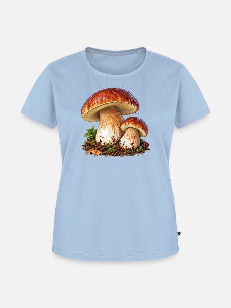 Steinpilz - Frauen Premium Bio T-Shirt - Hellblau