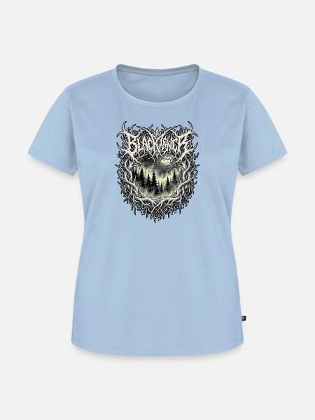 Black Metal Forest - Frauen Premium Bio T-Shirt - Hellblau