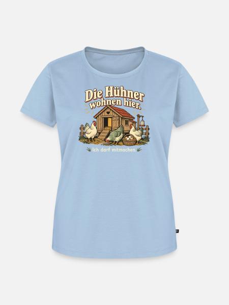 Stolzer Hühnerhalter Hühnerhaltung Hühnerfan - Frauen Premium Bio T-Shirt - Hellblau