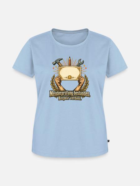 Meisterprüfung bestanden Handwerksmeister - Frauen Premium Bio T-Shirt - Hellblau