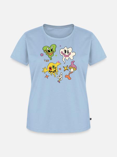 Grusel Halloween - Frauen Premium Bio T-Shirt - Hellblau