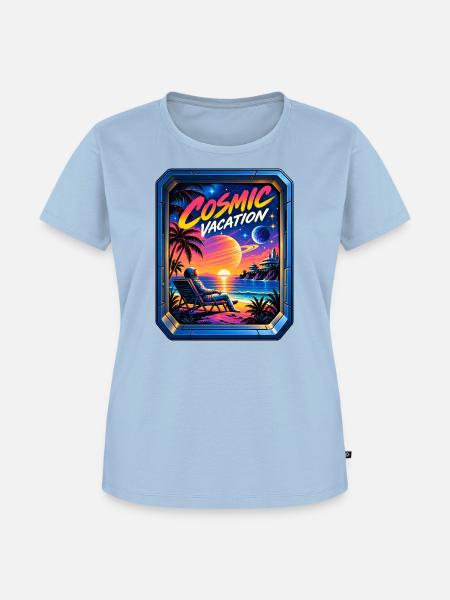 Kosmischer Urlaub - Frauen Premium Bio T-Shirt - Hellblau