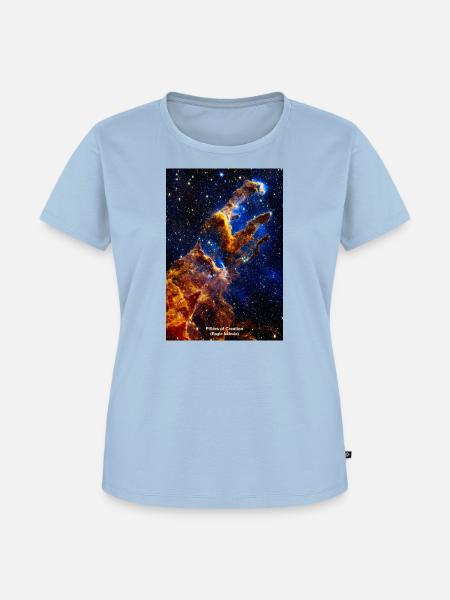Pillars of Creation (Eagle Nebula) - Frauen Premium Bio T-Shirt - Hellblau