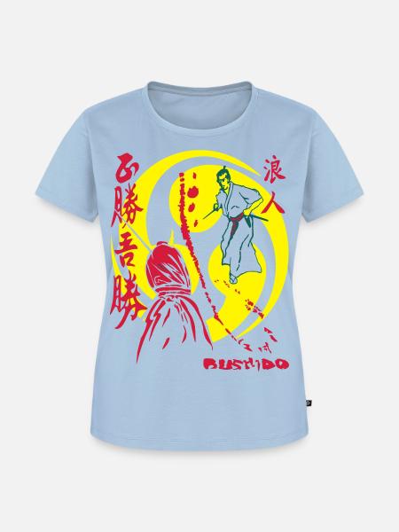 Samurai_Outlaw_5 - Frauen Premium Bio T-Shirt - Hellblau