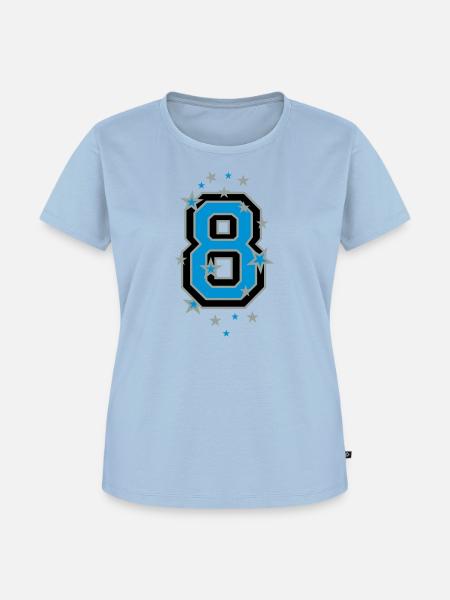 Sieben 7 - Frauen Premium Bio T-Shirt - Hellblau