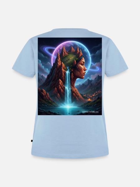 Kosmuse in den Bergen - Frauen Premium Bio T-Shirt - Hellblau