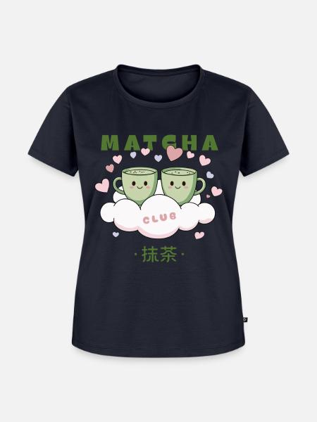 Matcha Club - Tee - Frauen Premium Bio T-Shirt - Navy