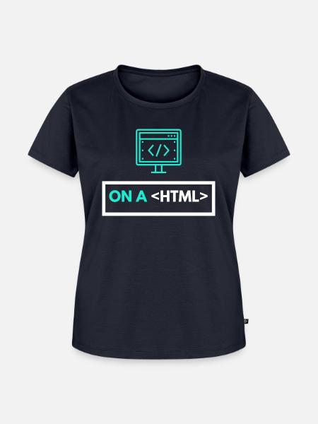 ..HTML - Frauen Premium Bio T-Shirt - Navy