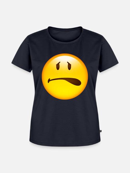 Smiley fear - Frauen Premium Bio T-Shirt - Navy