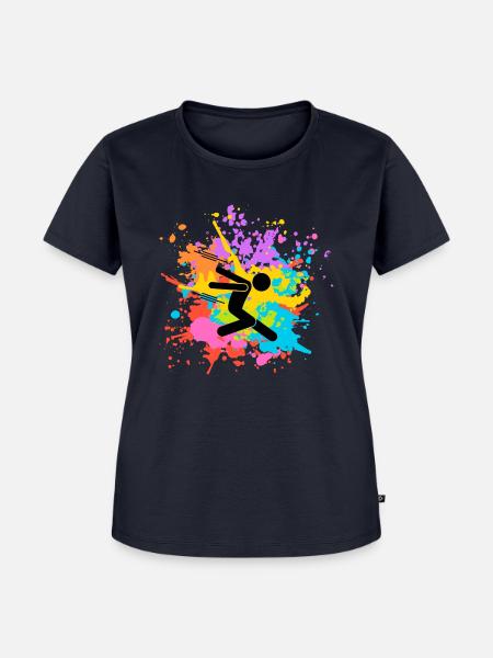 Spectrum Silhouettes - Frauen Premium Bio T-Shirt - Navy