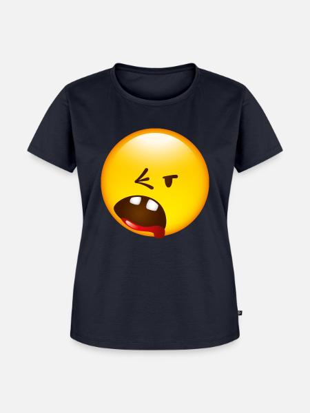 Smiley Break - Frauen Premium Bio T-Shirt - Navy