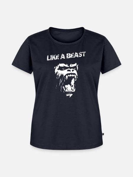 Like a Beast Gorilla - Frauen Premium Bio T-Shirt - Navy