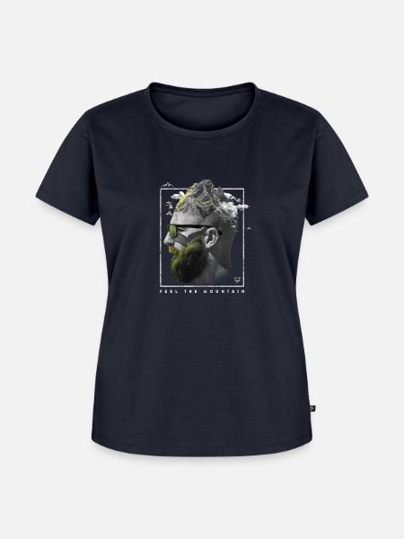 Berge im Kopf - Frauen Premium Bio T-Shirt - Navy