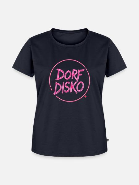 Dorf DISKO - Frauen Premium Bio T-Shirt - Navy