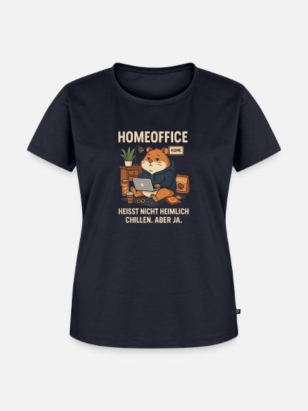 Homeoffice - Frauen Premium Bio T-Shirt - Navy