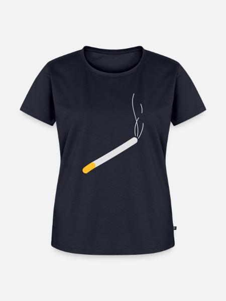 zigarette - Frauen Premium Bio T-Shirt - Navy