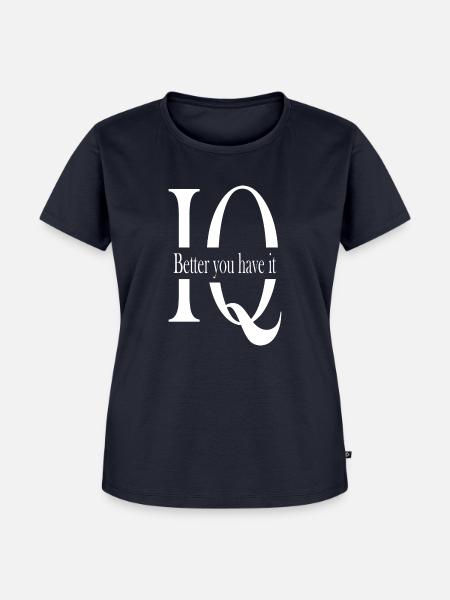 IQ White - Frauen Premium Bio T-Shirt - Navy