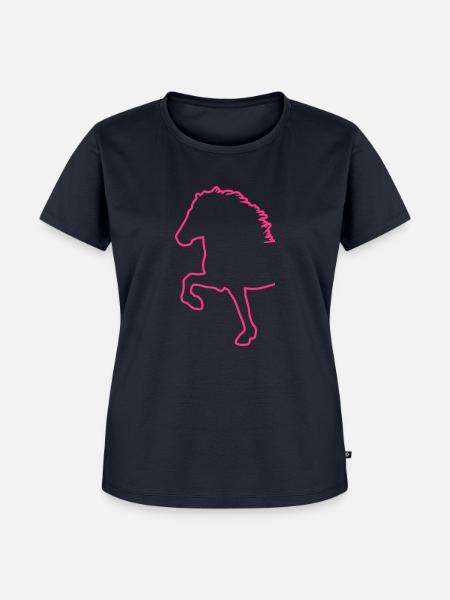 Tölter Outline - Frauen Premium Bio T-Shirt - Navy