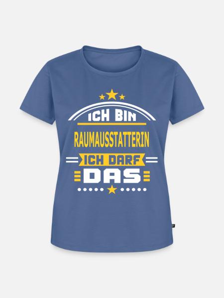 RAUMAUSSTATTERIN - Frauen Premium Bio T-Shirt - Taubenblau
