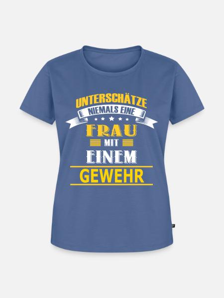 GEWEHR - Frauen Premium Bio T-Shirt - Taubenblau