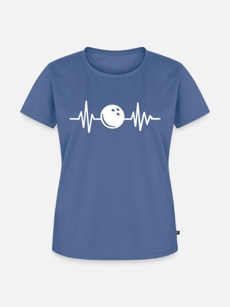 Bowling - Frauen Premium Bio T-Shirt - Taubenblau