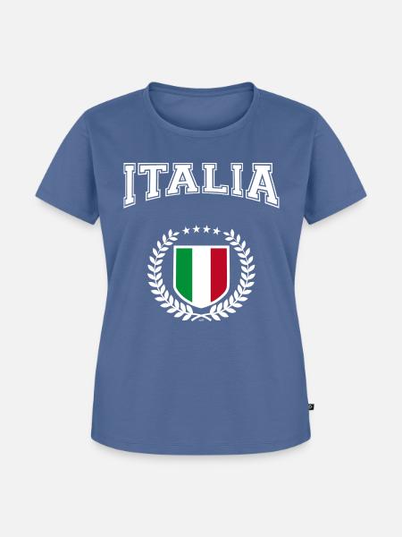 Italia - Frauen Premium Bio T-Shirt - Taubenblau