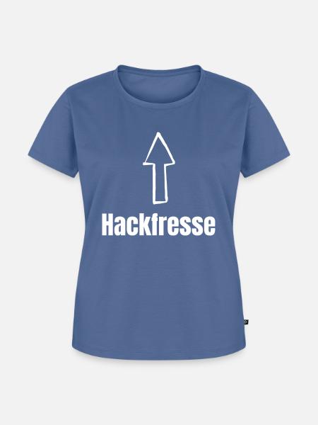 Hackfresse Pfeil Oben - Frauen Premium Bio T-Shirt - Taubenblau
