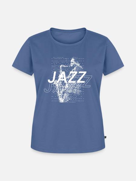 Jazz Musik Geschenk - Frauen Premium Bio T-Shirt - Taubenblau