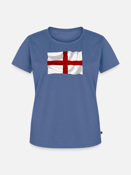 England Flagge - Frauen Premium Bio T-Shirt - Taubenblau