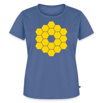JWST - Frauen Premium Bio T-Shirt - Taubenblau - Vorne - Selfina (174cm)