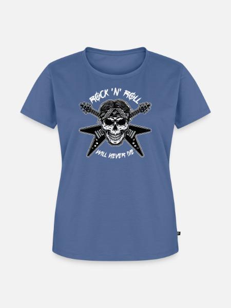 Skull Rock stirbt nie. - Frauen Premium Bio T-Shirt - Taubenblau