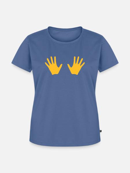 Hände - Frauen Premium Bio T-Shirt - Taubenblau